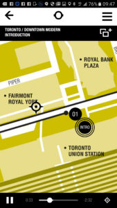 On débute le circuit Toronto/Downtown Modern à la gare Union.