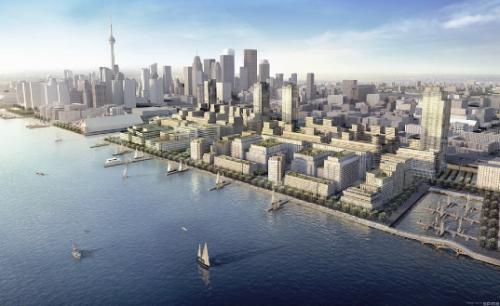 Le secteur riverain de l'Est du centre-ville de Toronto est privilégié par le comité de planification de l'université franco-ontarienne. (Illustration: un des projets de Waterfront Toronto)