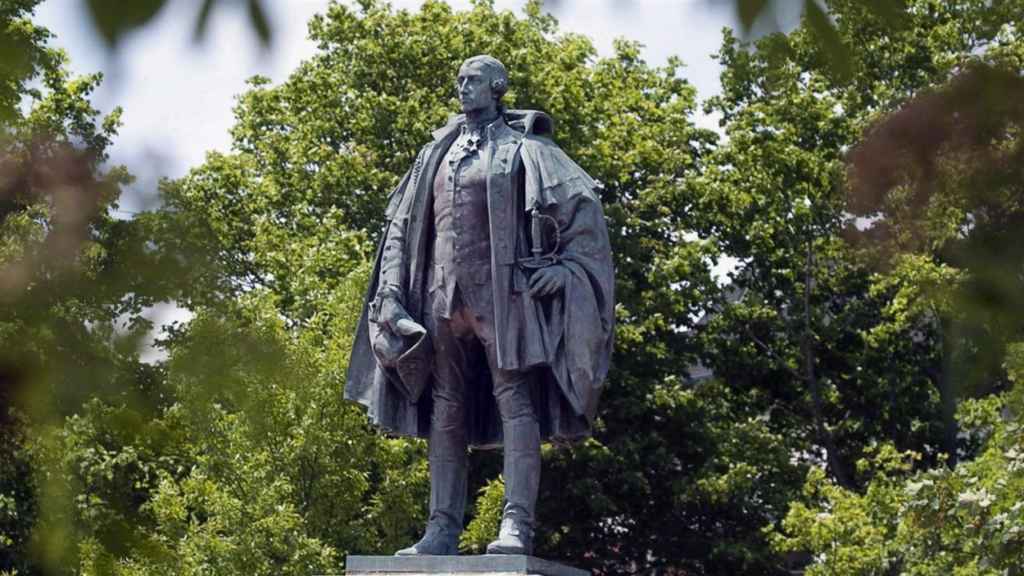 La statue d'Edward Corwallis à Halifax.