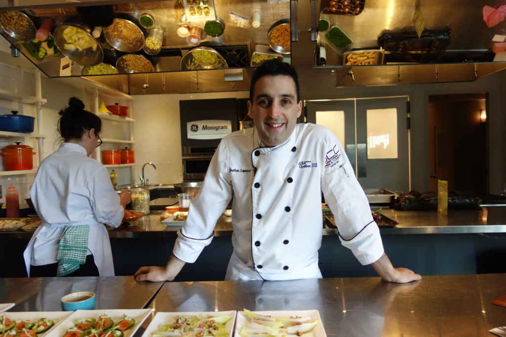 Jonathan Lapierre-Réhayem, chef diplomé de l'ITHQ au Rendez-vous gourmet Quebec 2017.