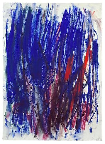 Joan Mitchell, Tilleul, 1977, pastel sur papier, 48,9x35.6 cm.