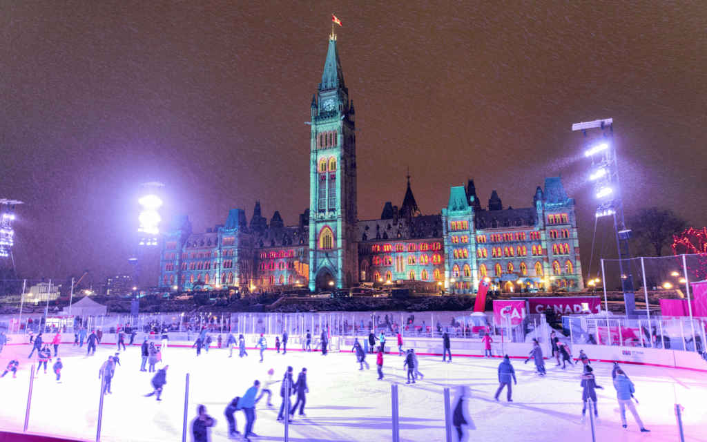 La patinoire de la Colline du Parlement. (Photo: Patrimoine canadien)