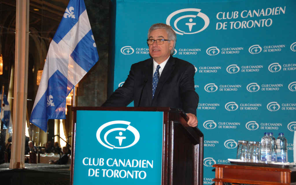 Le ministre québécois Jean-Marc Fournier au Club canadien de Toronto