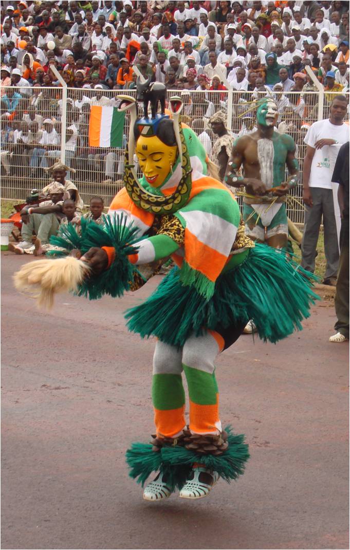 Danse masque Zaouli Côte d'Ivoire