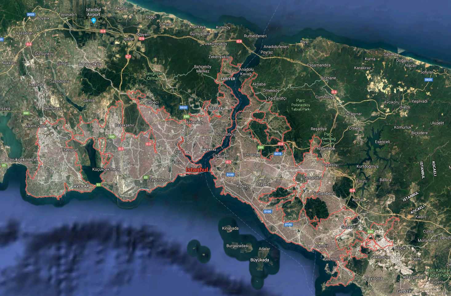 Turkiye Istanbul Map