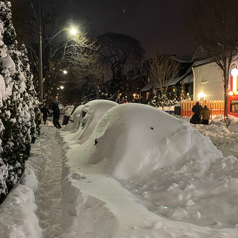 tempête de neige, Toronto, 17 janvier 2022