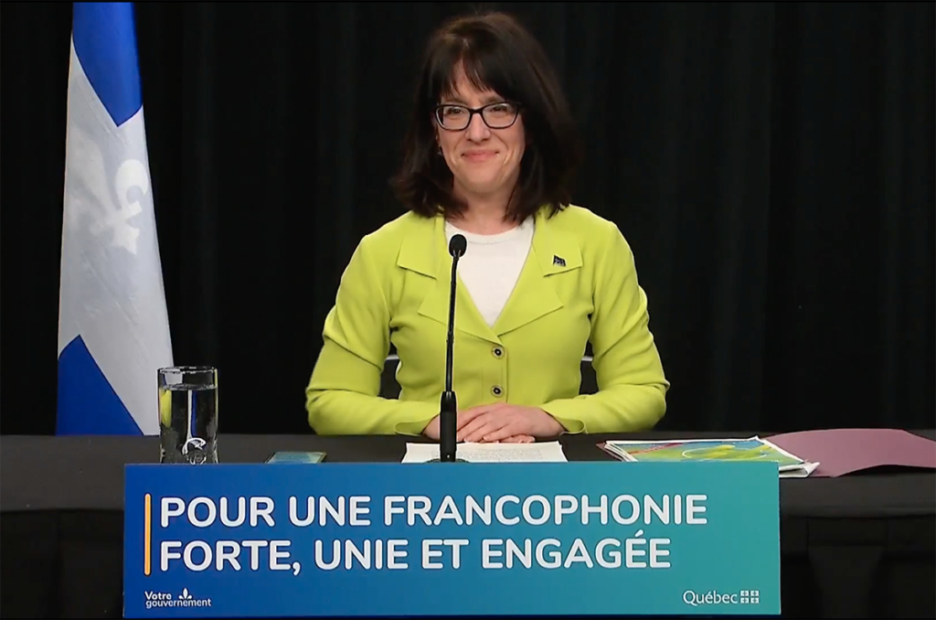 Politique québécoise francophonie canadienne
