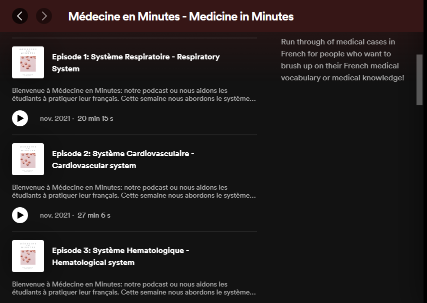 podcast médecine français