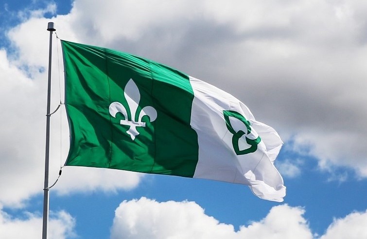 Le drapeau franco-ontarien.