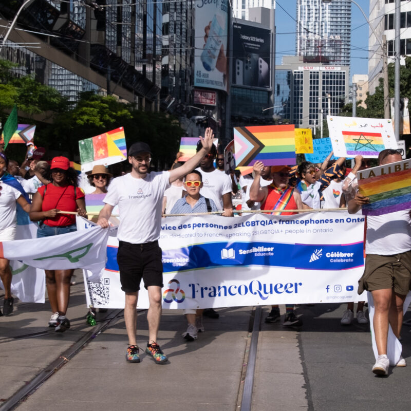 FrancoQueer lors du défilé annuel de la fiété