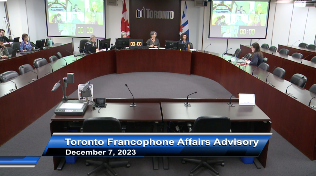 revue, Comité consultatif francophone de la Ville de Toronto