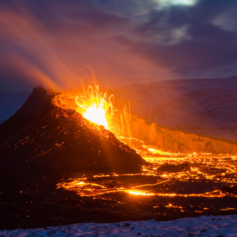 volcan, éruption