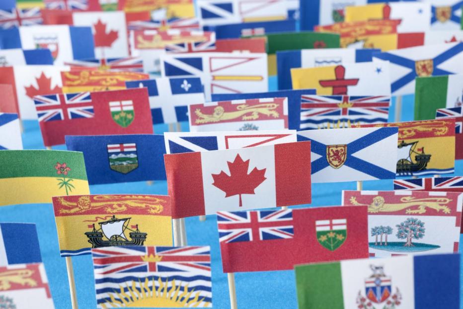 Les drapeaux de la francophonie canadienne