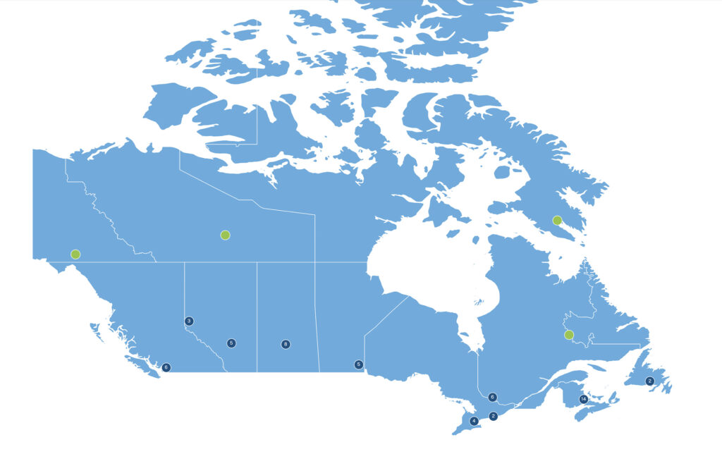 carte interactive pour la francophonie canadienne