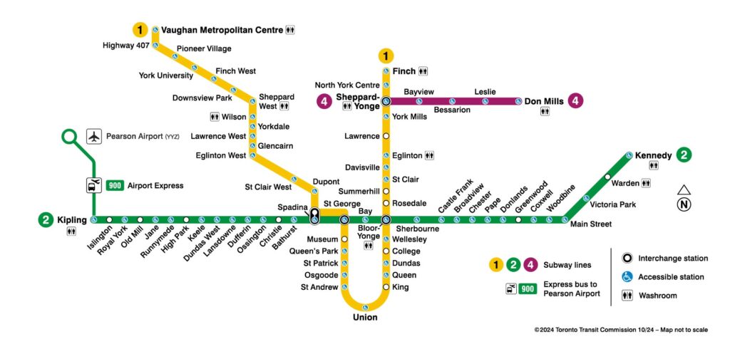 stations de métro accessibles TTC