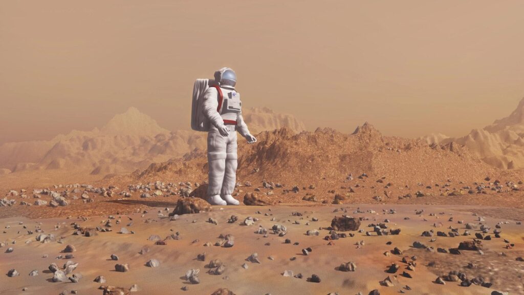 Mars, astronaute