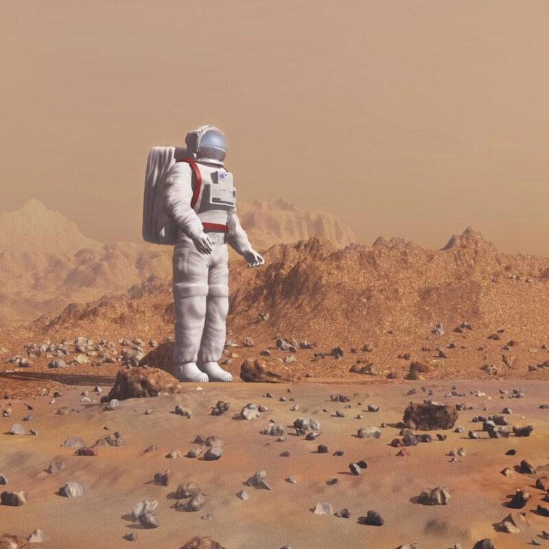 Mars, astronaute