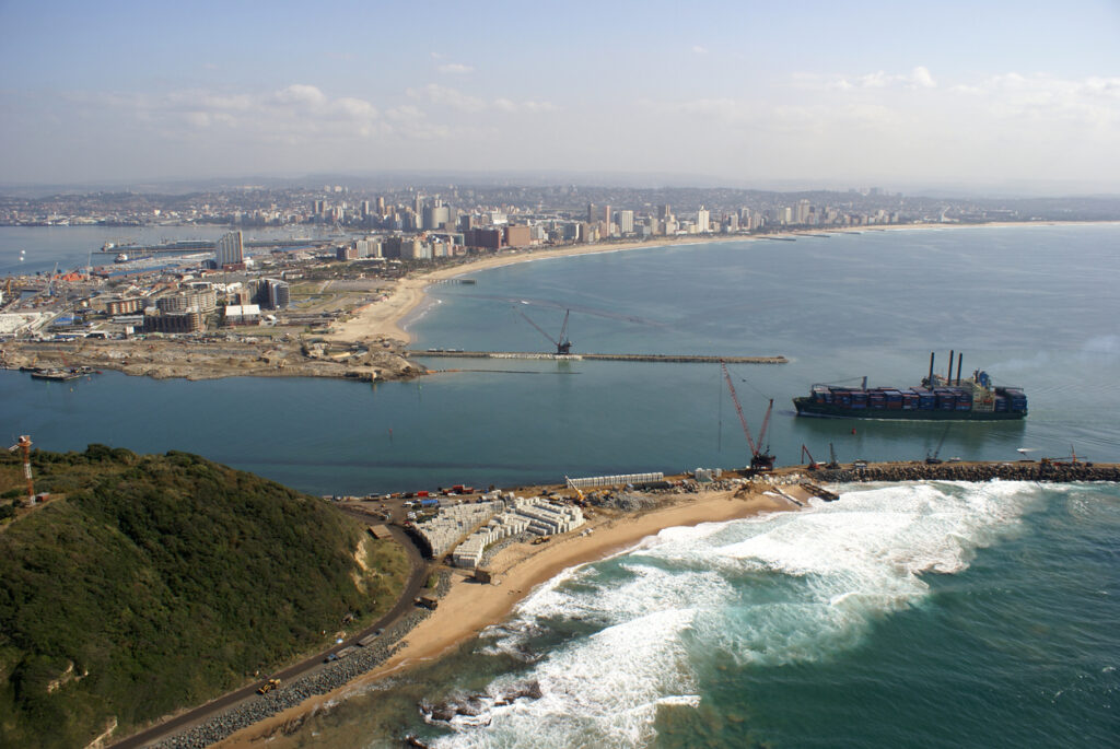 L'entrée du port de Durban en Afrique du Sud