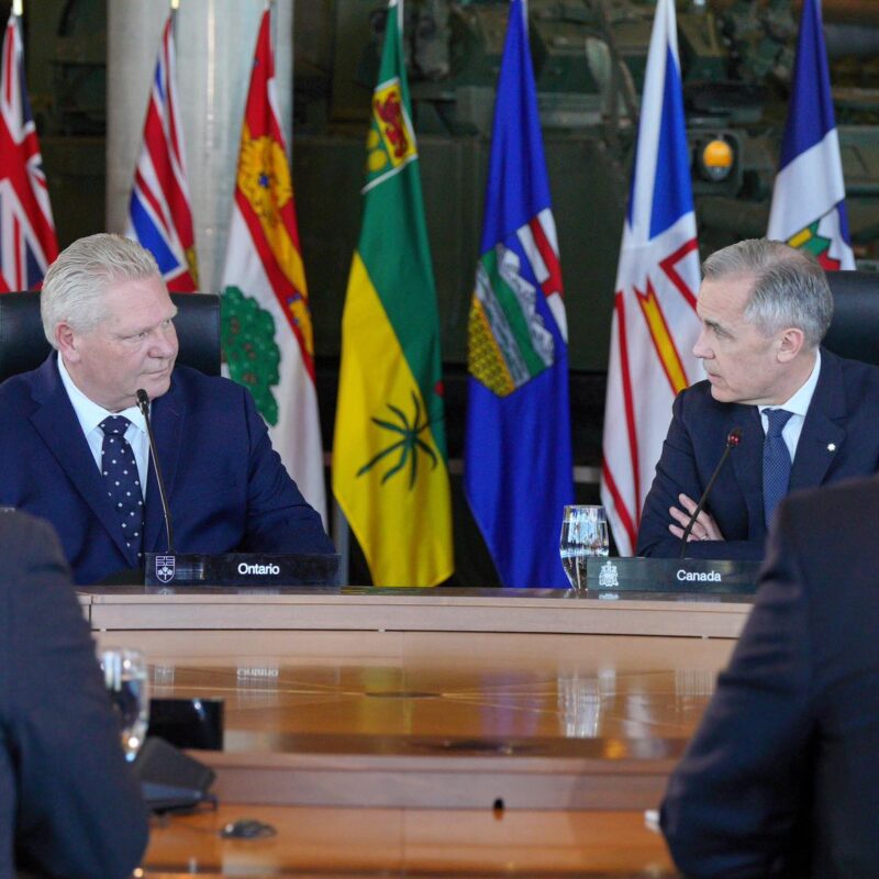 tarifs, Les premiers ministres Doug Ford (Ontario) et Mark Carney (Canada).