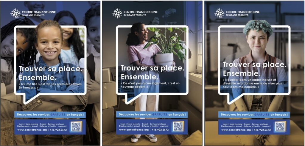 Centre francophone, CFGT, affichage