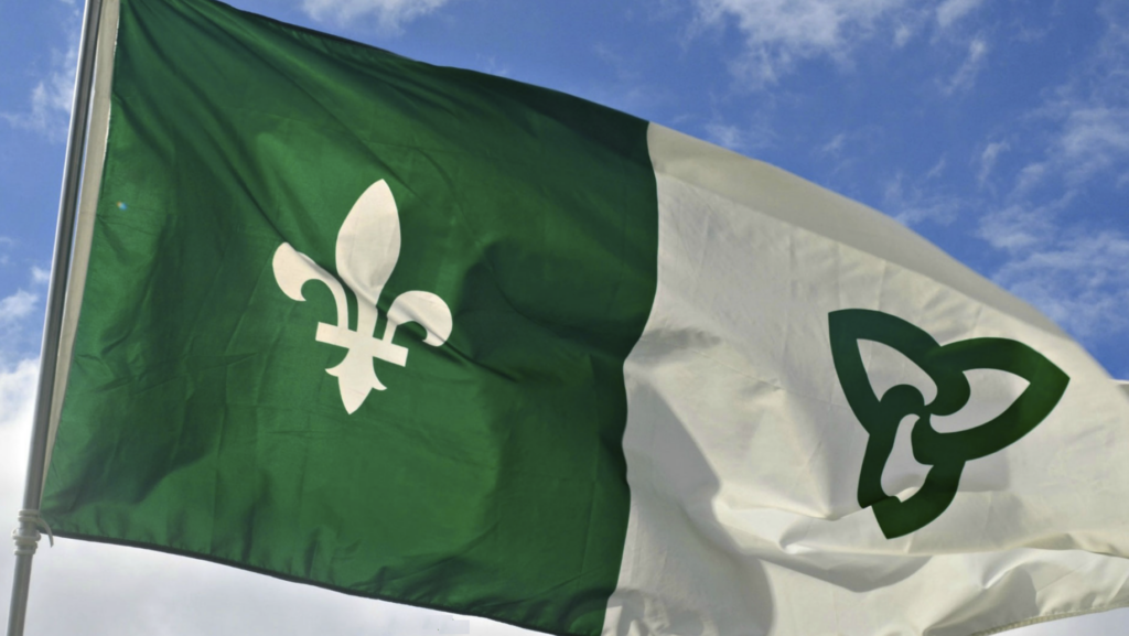 Le drapeau franco-ontarien.