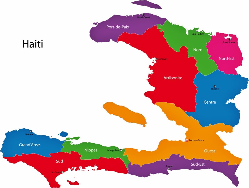 Haïti et ses régions.