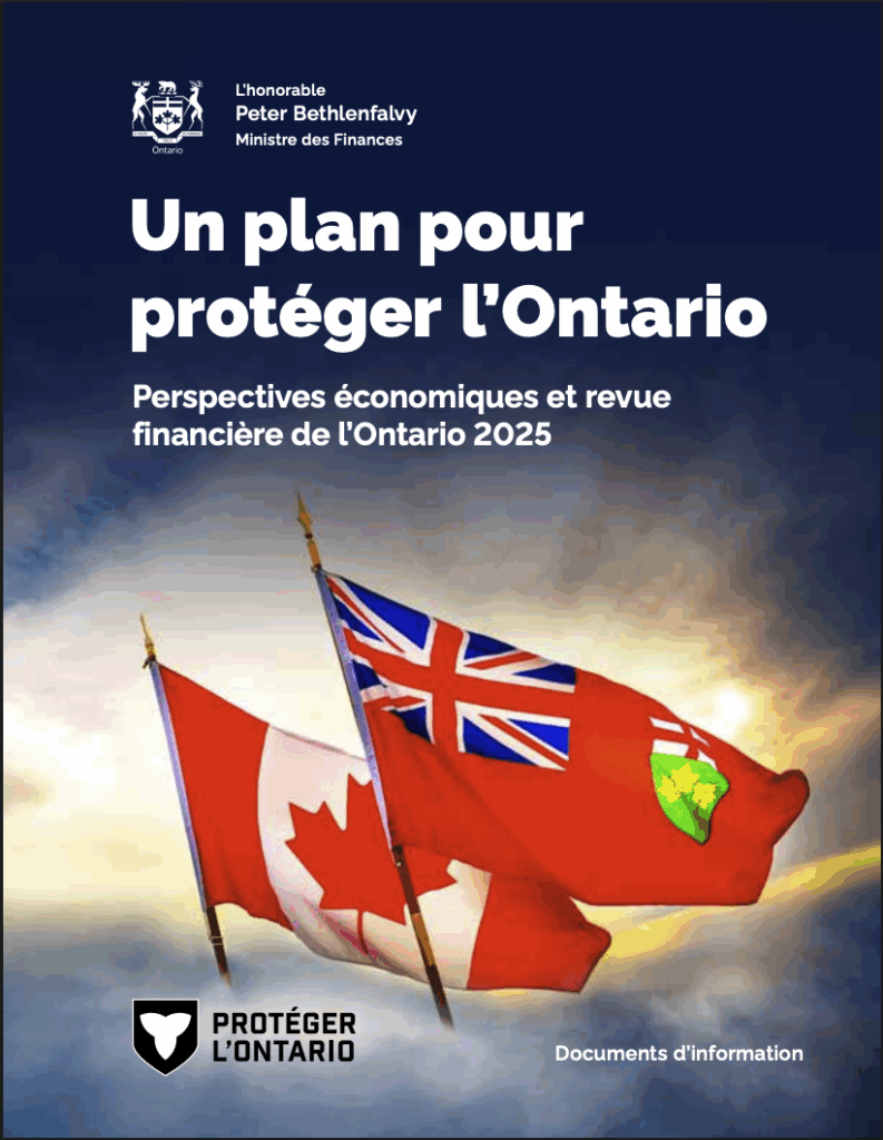 Ontario, énoncé économique d'automne 2025