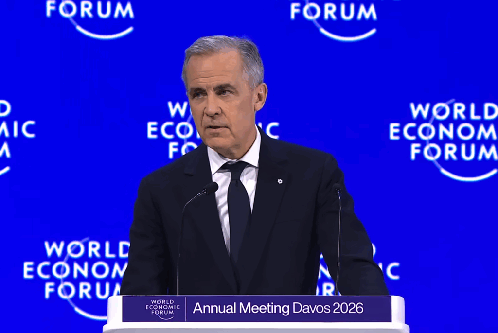 diversifier, Mark Carney à Davos