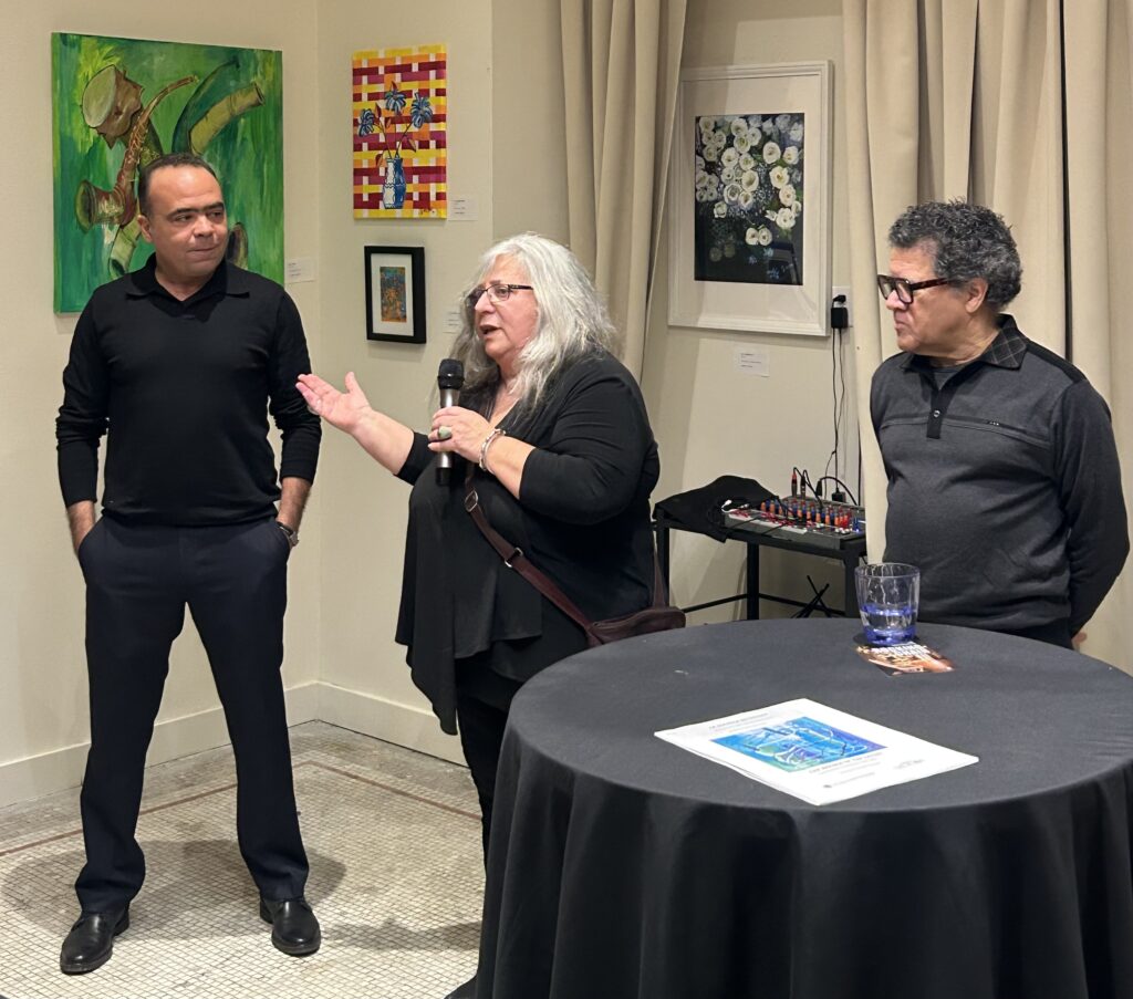 artistes, Lise B. L. Goulet lors du mot d'introduction