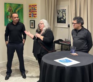 artistes, Lise B. L. Goulet lors du mot d'introduction