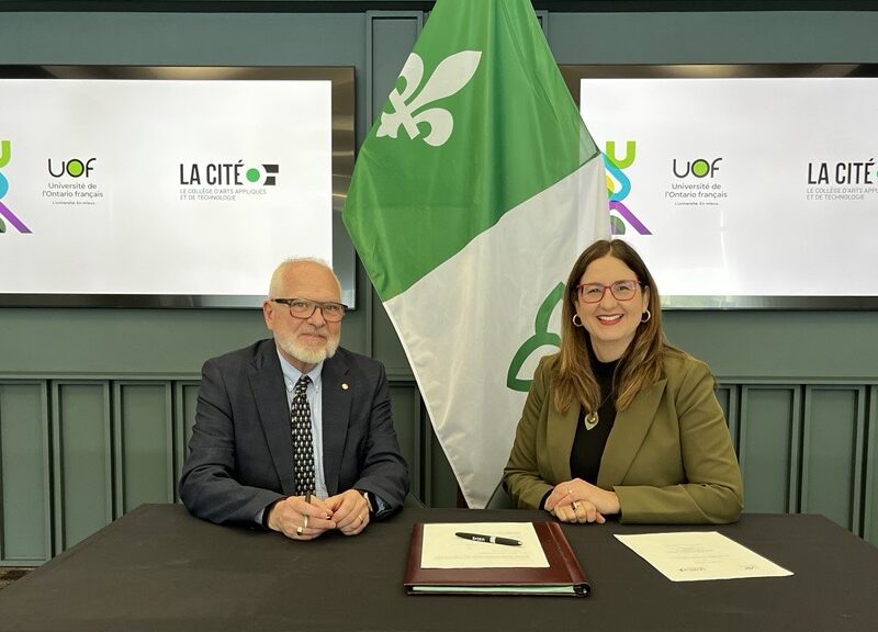 Nouvelle entente entre le Collège La Cité et l'UOF pour une double diplomation en communication.