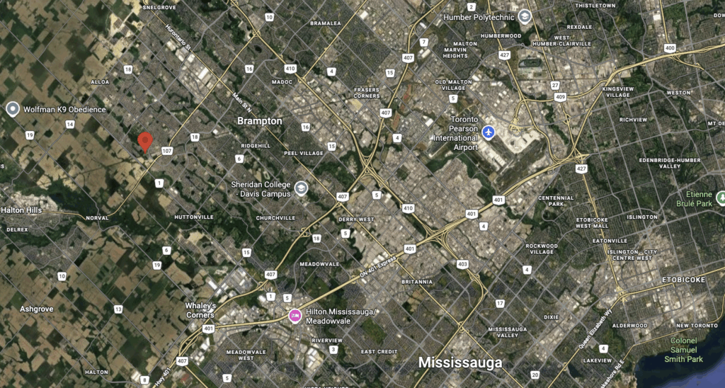 Le site de la future école secondaire catholique de Brampton.