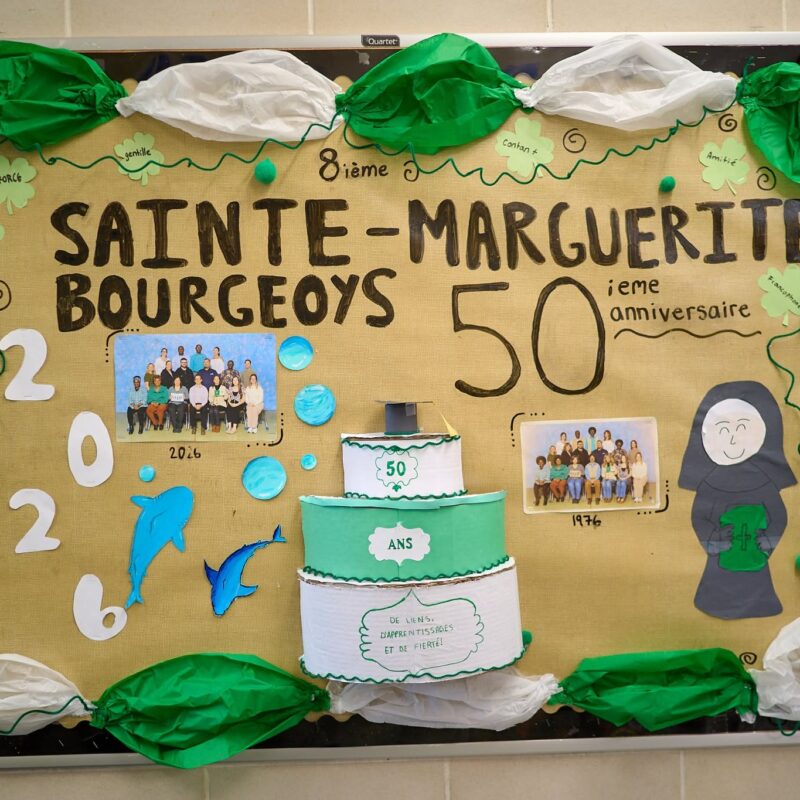 Oeuvre réalisée pour les 50 ans de l'école élémentaire Sainte-Marguerite-Bourgeoys