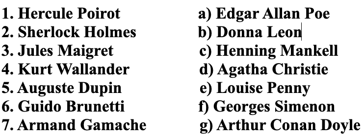 enquêteurs, quiz