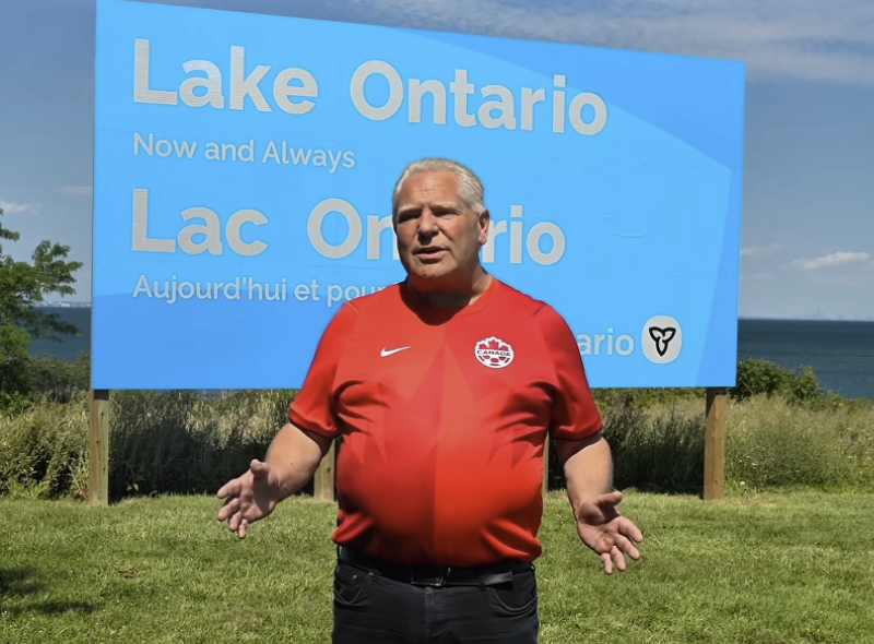 acheter ontarien, Le premier ministre Doug Ford a réagi fortement au décret du président Donald Trump renommant le lac Ontario «lake America».