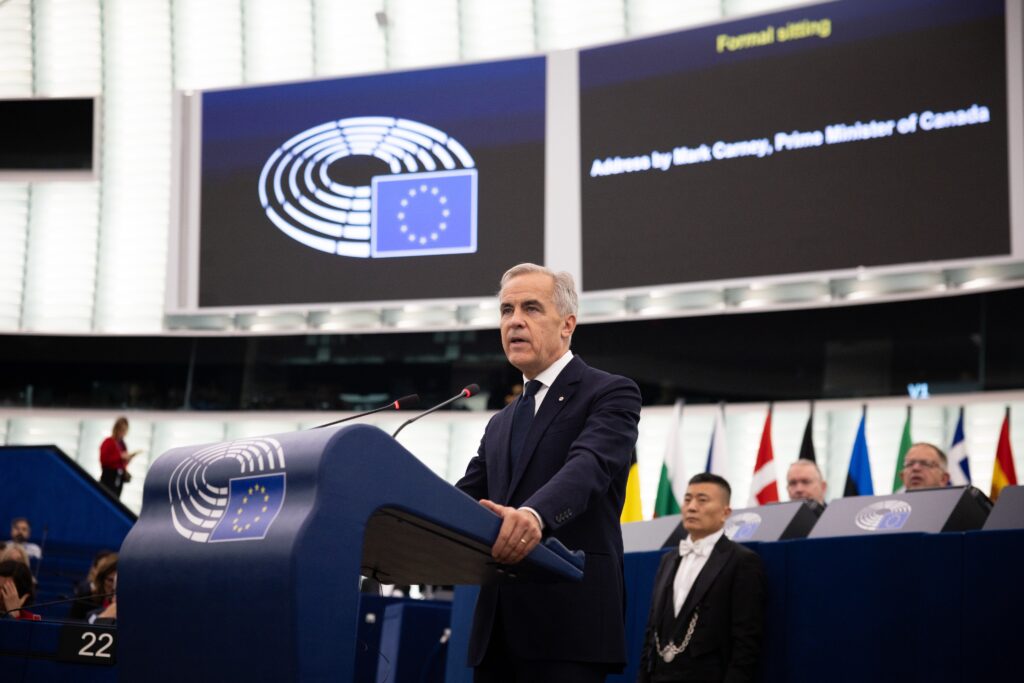 Union européenne, Mark Carney au Parlement européen.