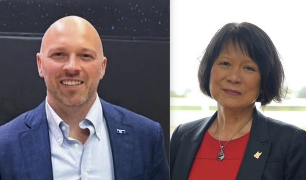 Les principaux candidats à la mairie de Toronto: Brad Bradford et Olivia Chow.
