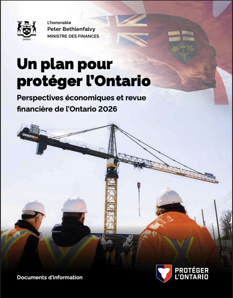 L'énoncé économique d'automne du ministre des Finances de l'Ontario, budget.