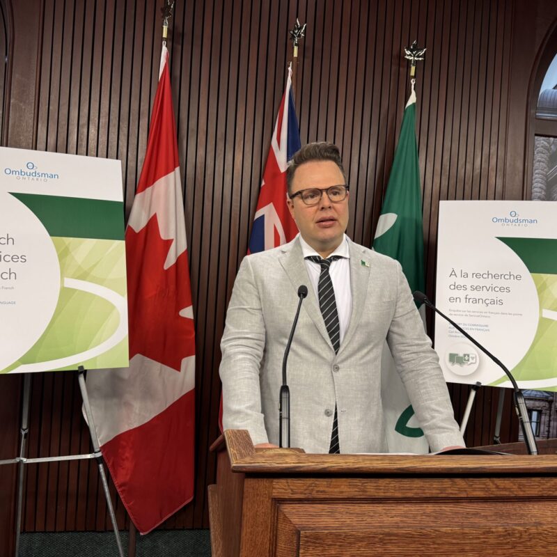 ServiceOntario épinglé par le Commissaire aux services en français.
